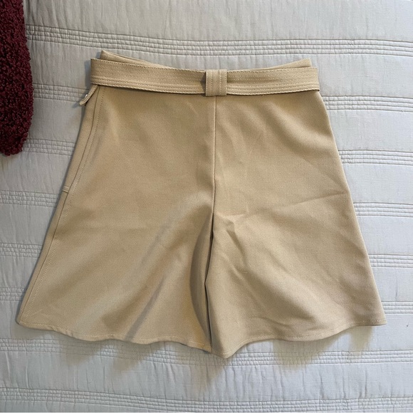 Maje Jupe Tan Camel Belted Mini Skirt